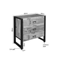 Starfurn Ladenkast Britt 3 lades - naturel