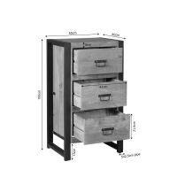 Starfurn Halkast Britt 3 lades - naturel