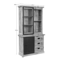 Starfurn Vitrinekast Noa 120 cm - naturel