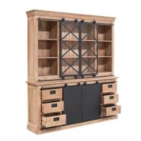 Starfurn Vitrinekast Fresno XXL 200 cm - naturel