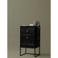 Zola nachtkastje met lade en deur zwart