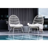 Svea Ines outdoor loungestoel - wicker - wit