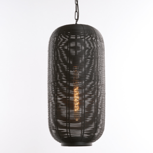 Tomek hanglamp Ø29x63 cm mat zwart