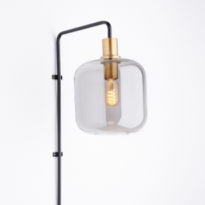 Lekar wandlamp 35x21x70 cm antiek brons/smoke glas