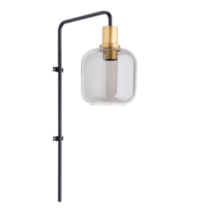 Lekar wandlamp 32x16x57 cm antiek brons/smoke glas van het woonmerk Light & Living