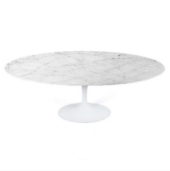 Tulp tafel onderstel voor ovaal blad | zwart mat