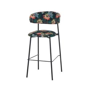 Ferry barkruk velvet - flamingo print