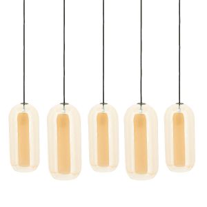 Shona cluster hanglamp rechthoek - amberkleurig
