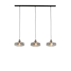Solna hanglamp 3L - antiek brons/smoke glas