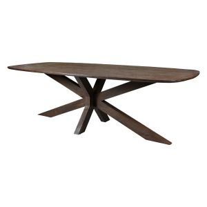 Lissabon eettafel Deens ovaal 240 cm - donkerbruin