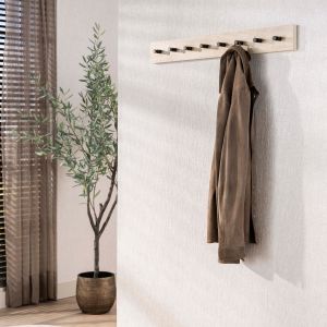 Bruno kapstok 8 haken keramiek - beige