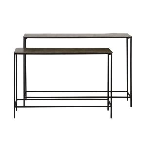 Hartsville sidetable set van 2 - donkerbruin/brons