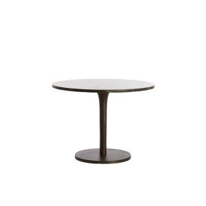 Pazo bijzettafel Ø61x41 cm - donkerbruin marmer