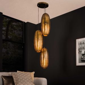 Francis hanglamp 3L - brons antiek