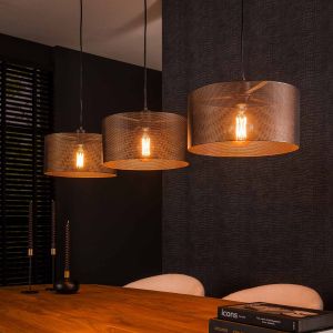 Stella hanglamp 3L rond - artic zwart