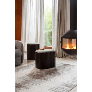 Bay opbergpoef hoog - bruin