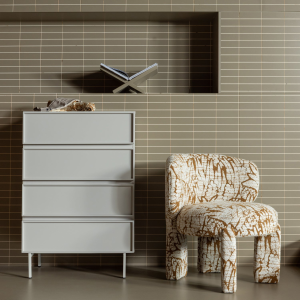 Tours ladekast 4 lades melamine/mdf - zand