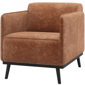 Statement fauteuil met arm chenille velvet