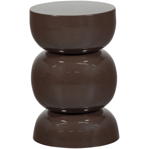 Woood Breno bijzettafel metaal - donkerbruin