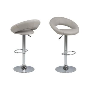 Nøra Desmond verstelbare barstoel | chrome onderstel | stof PU