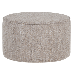 Woood Sara poef laag ø60 cm geweven stof - naturel melange