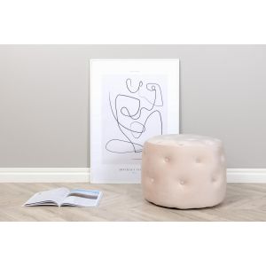 Juno hocker - velvet - beige