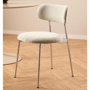 Nøra Floxa eetkamerstoel | chrome metaal onderstel | stof Apia