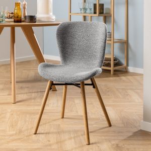 Aino eetkamerstoel | naturel oak onderstel | stof Monza
