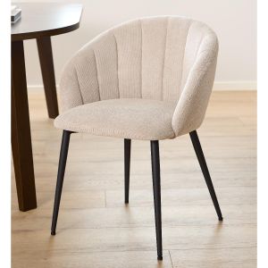 Yaro armstoel | zwart metaal onderstel | stof Caso