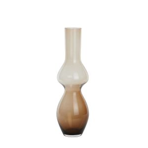 Kyra vaas Ø21,5x70 cm - glas bruin