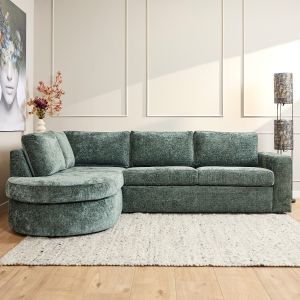 Alma 2,5-zitsbank divan links - groen