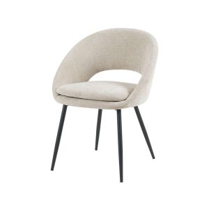 Label51 Zohra eetkamerstoel elite - naturel/zwart metaal