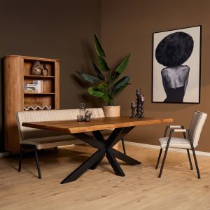 Rechthoekige boomstamtafel Boston - 180 cm - naturel