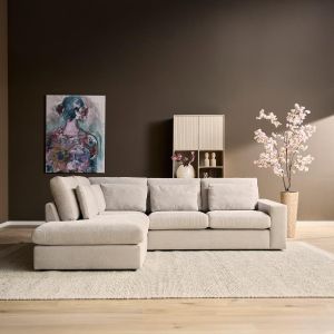 Jesse 2,5-zitsbank ottomane links - beige