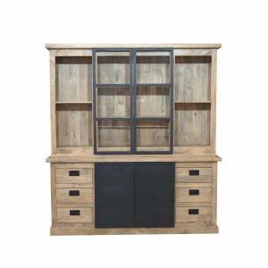 Starfurn Vitrinekast Noa 200 cm - naturel