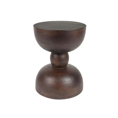 Puur Lizzy bijzettafel mangohout ø30 cm - donkerbruin