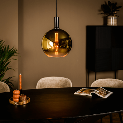 Justine hanglamp ø30 cm glas goud van het woonmerk Vurna