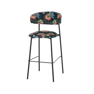 Label51 Ferry barkruk velvet - flamingo print