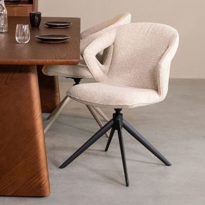 Label51 Zurich eetkamerstoel Royal bouclé