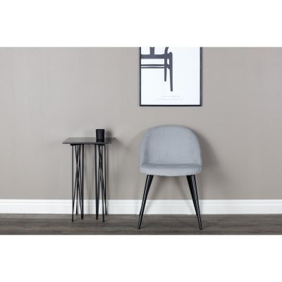 Svea Zako eetkamerstoel - ribstof - lichtgrijs