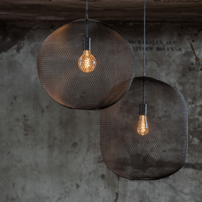 Light & Living Reilley hanglamp Ø40x48 cm mat zwart