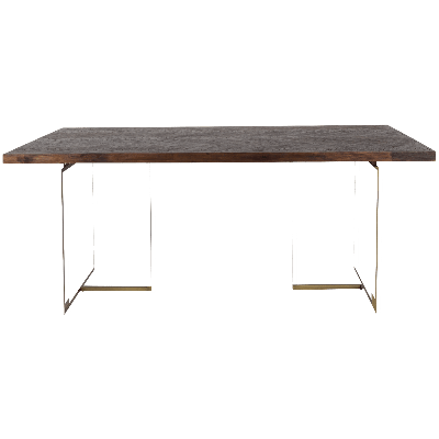 Class eettafel MDF 220X90 cm bruin/goud van het woonmerk Dutchbone