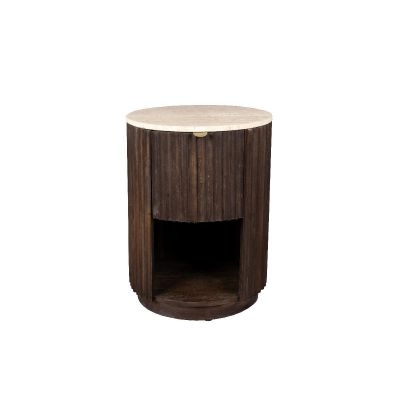 Dutchbone Marlow bijzettafel/nachtkastje - donkerbruin