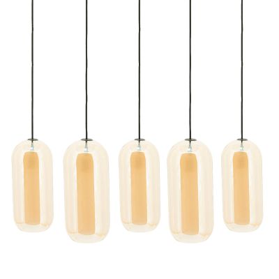 By-Boo Shona cluster hanglamp rechthoek - amberkleurig
