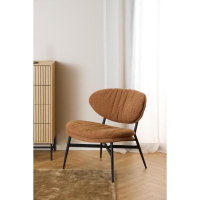 Nøra Hugo fauteuil | zwart metaal onderstel | stof Apia