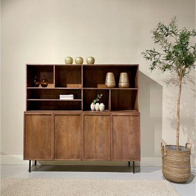 Livingfurn Elan wandkast - 180 cm - mangohout