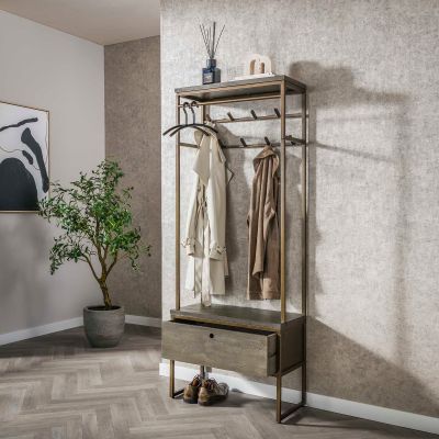 Fraaai Nowi garderobemeubel roede  - brons antiek