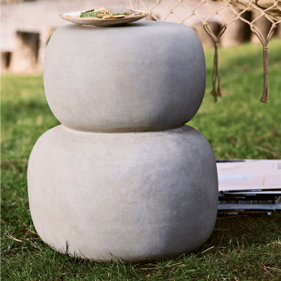 Woood Oda bijzettafel betonlook groen/grijs