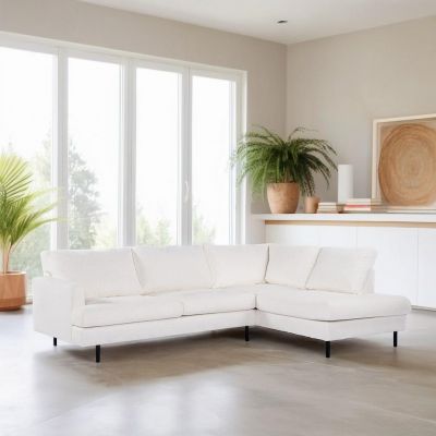 Vurna Trisha 3-zits hoekbank rechts stof - naturel