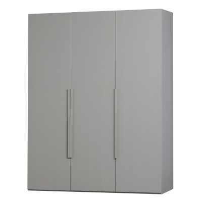 Woood Rens 3-deurs wandkast 165 cm notenhout kiezelgrijs